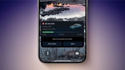 Status ładowania Supercharger Tesli na ekranie blokady i w Dynamic Island w iOS 17.2