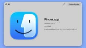 Zmiany kolorów ikony Findera w macOS Tahoe beta i ich korekta przez Apple