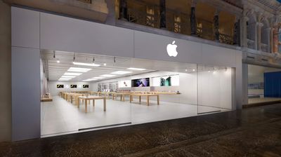 Tymczasowe zamknięcie sklepu Apple w The Forum Shops przy Caesars Palace w Las Vegas